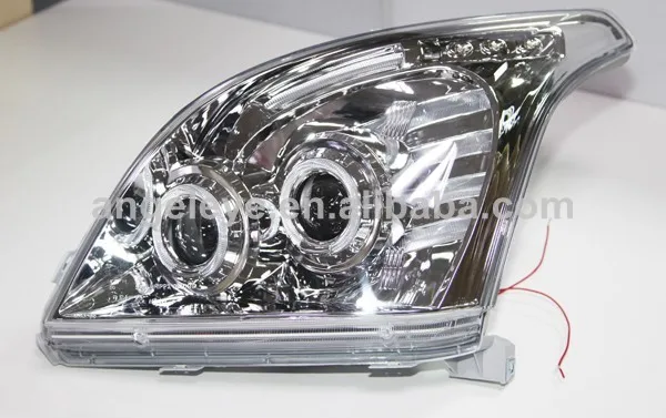 2003-2009 год Prado 2700 4000 FJ120 LC120 светодиодный фонарь ангельские глазки с объективом проектора хромированный корпус