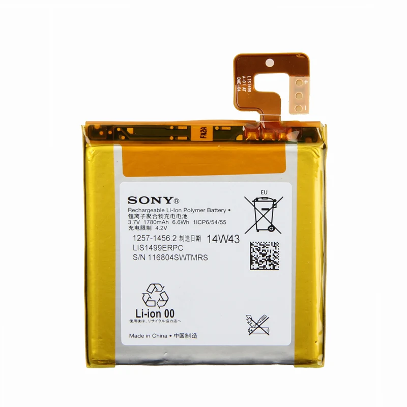 Оригинальный аккумулятор Sony LIS1499ERPC для телефона Xperia T TL LT30I LT30P LT30H LT30 S36H C2104 C2105 1780