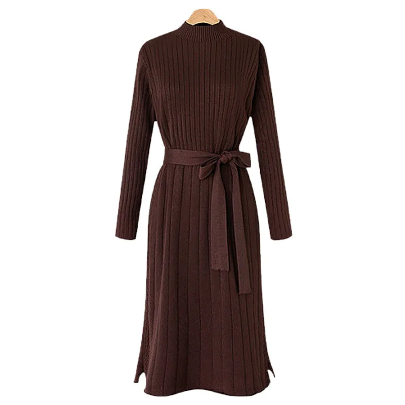 XL 4XL плюс Размеры повседневные женские платья Новые 2019 осень зима модные пояса
