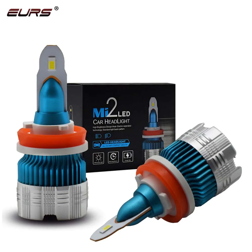 

EURS H4 Hi lo Car LED Headlight Bulbs H7 H11 9005 9006 56W 4800lm 6500K CSP M2 Led Auto Headlamp LED Lamp Lighting Bulb 12v 24v