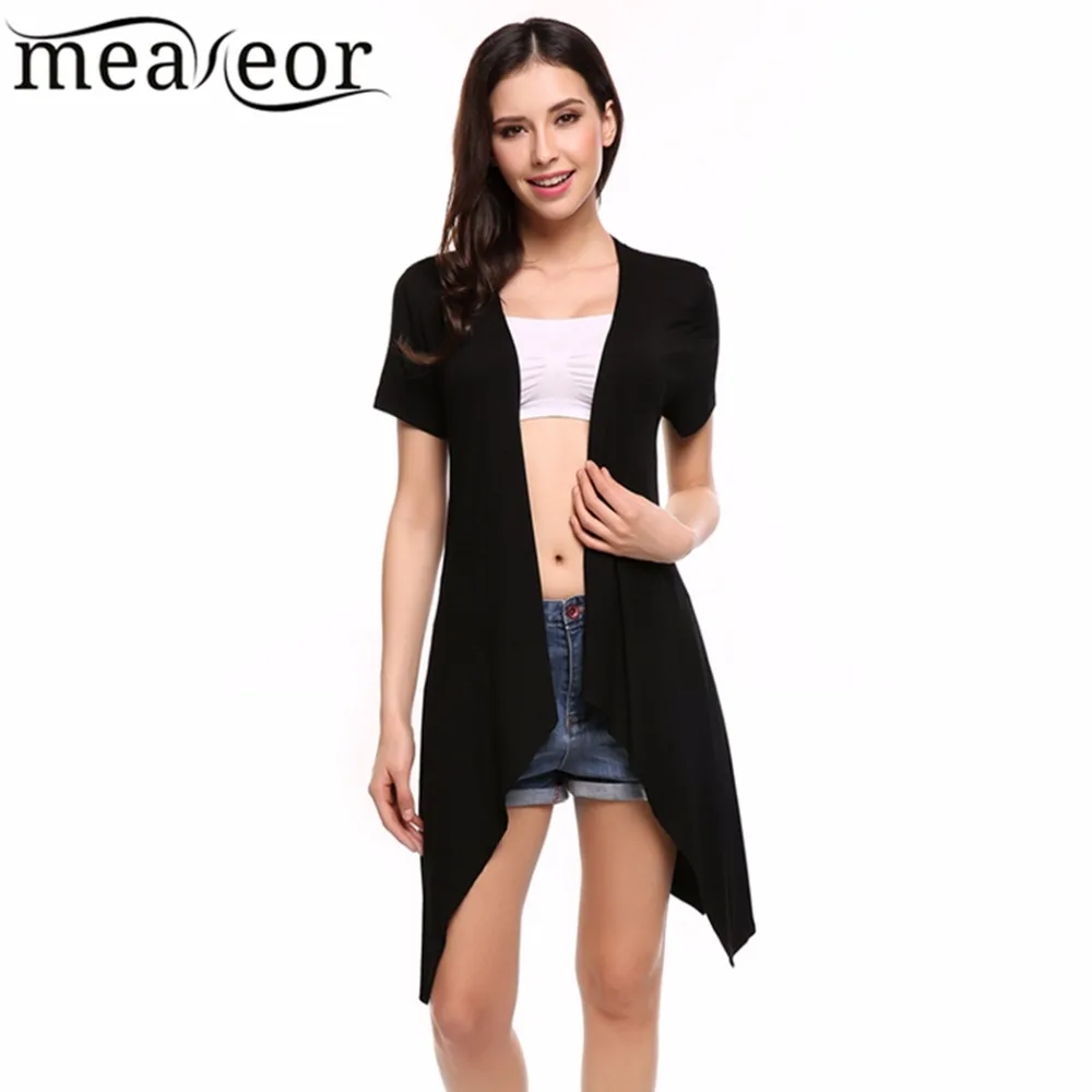 Meaneor женский кардиган с коротким рукавом весна-осень новинка Модный повседневный