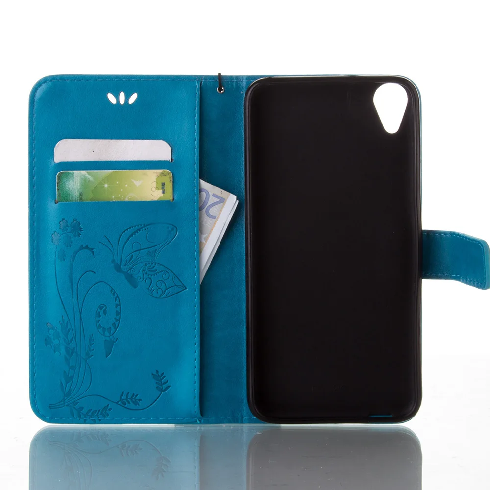 Для htc 820 г случае бабочка кожа флип задняя крышка Wallet чехол для Desire 820G D820 телефон