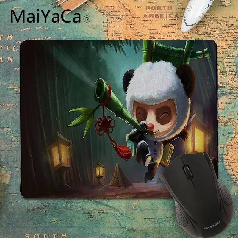 MaiYaCa League Of Legends Teemo заказной Ноутбук игровой маленький резиновый коврик для мыши ПК Компьютерная мышь коврик для ПК ноутбук