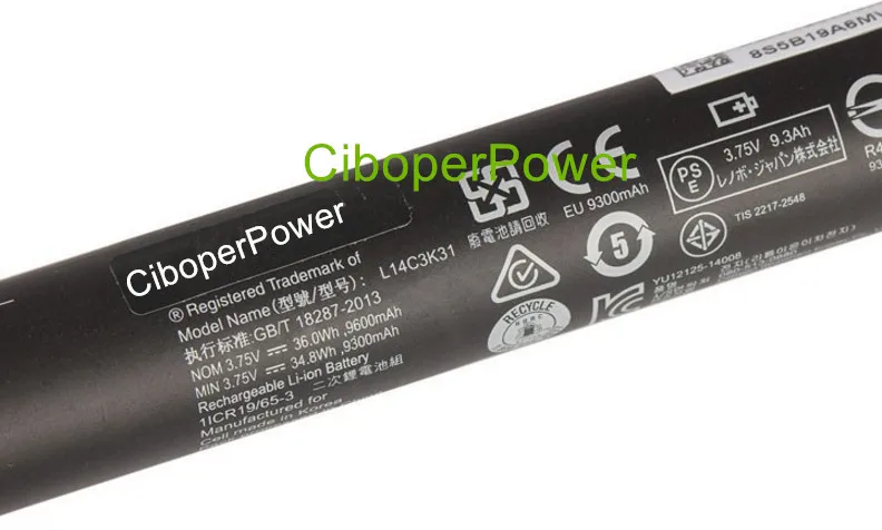 3 75 V 9600mAh оригинальный L14C3K31 Аккумулятор для планшета 2 YT2 1050F L14D3K31|battery original|battery