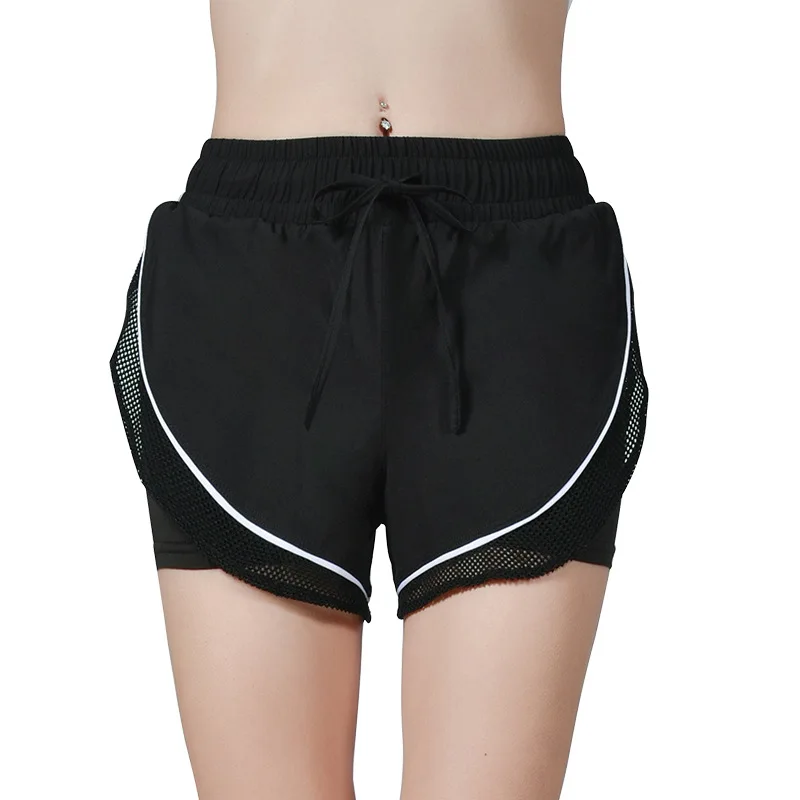 Быстросохнущие спортивные шорты MECHCITIZ для бега женские свободные широкие с