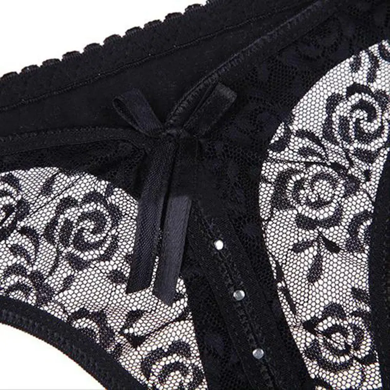 

Sexy Bow Lace Bandage G String Women Thongs Panties Intimates Breathable Lingerie Underwear
