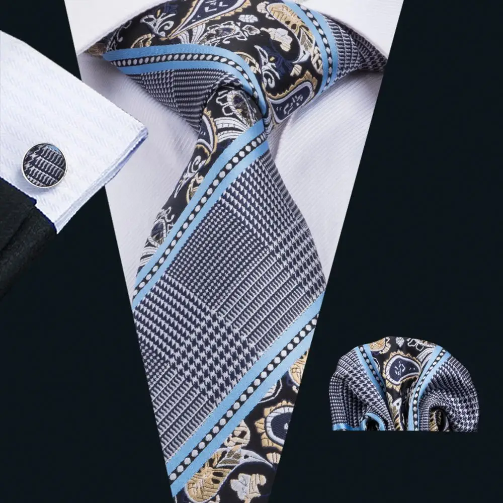 Мужской комплект из галстука и манжеты с подарочной коробкой|ties for men|business tietie