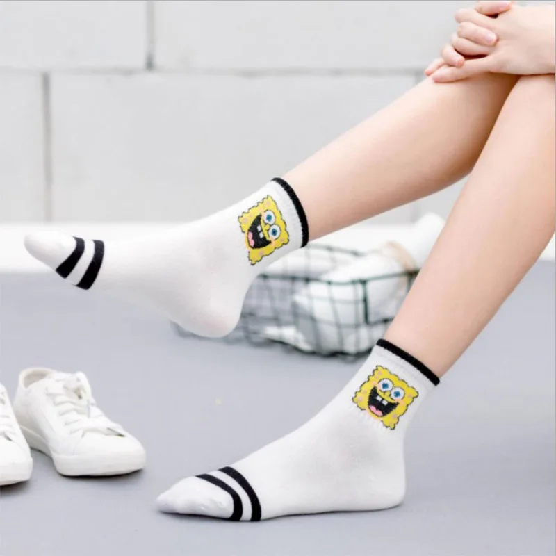 Женские носки с героями мультфильмов хлопковые Harajuku женские милые унисекс для