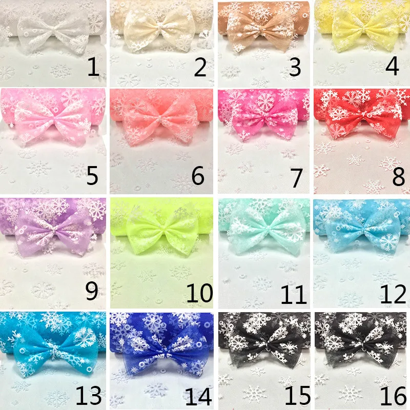 6inch*10Y Snowflake Printed Organza Tulle Rolls for Christmas Decoration Frozen Party Tutu Skirt Wedding Dress Supplies Deco | Дом и сад
