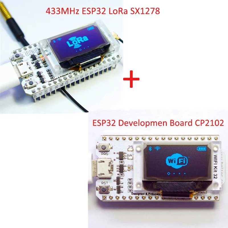 Плата интернет разработки для Arduino 2 шт./лот SX1278 + CP2102 синий OLED дисплей 0 96 дюйма