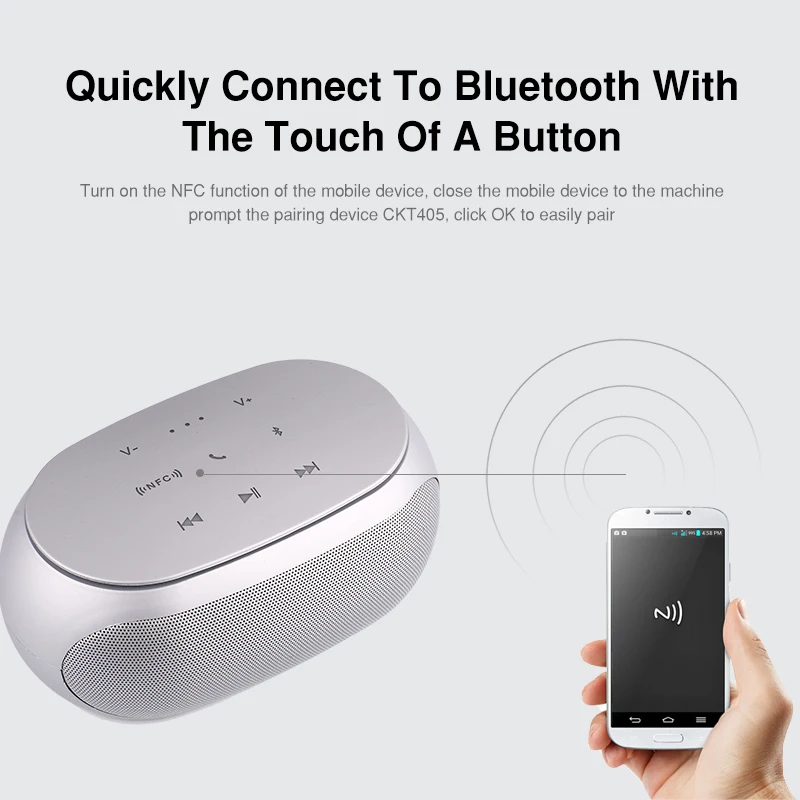 Сенсорный Bluetooth динамик беспроводной 3D цифровой Бас Звук NFC 25 м портативный