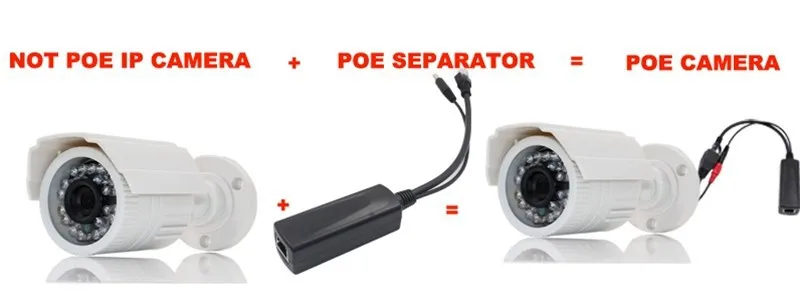 POE разделитель PoE Модуль кабель, POE сплиттер модуль питания 12 В разделитель combiner ip-камера стать POE CCTV камера
