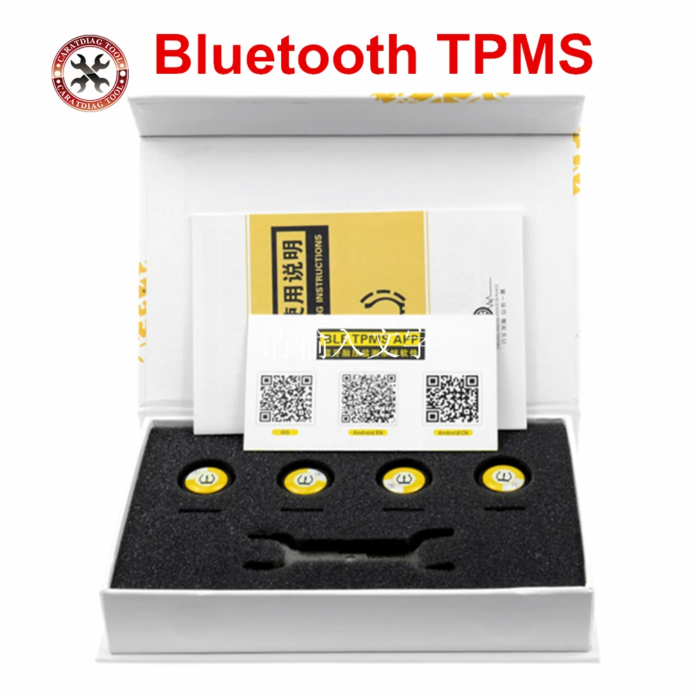 Bluetooth 4,0 TPMS для Android/IOS система контроля давления в шинах в реальном времени, 4 внешних датчика, универсальный для автомобилей