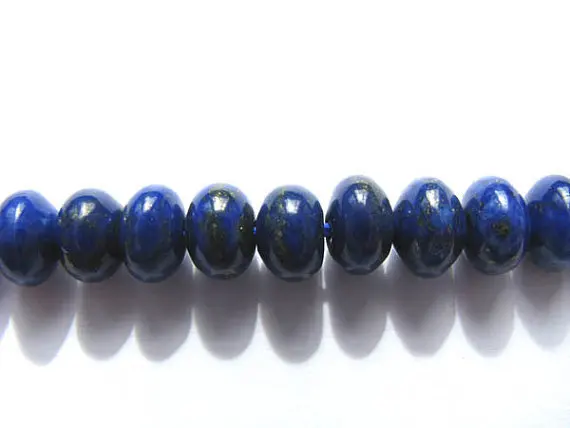 

free ship-- lapis lazuli gemstone rondelle abacus blue jewelry bead 4x6mm ---2strands 16"/per