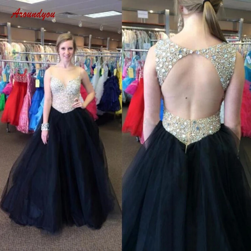 Роскошные платья Quinceanera с кристаллами бальное платье фатиновое для выпускного
