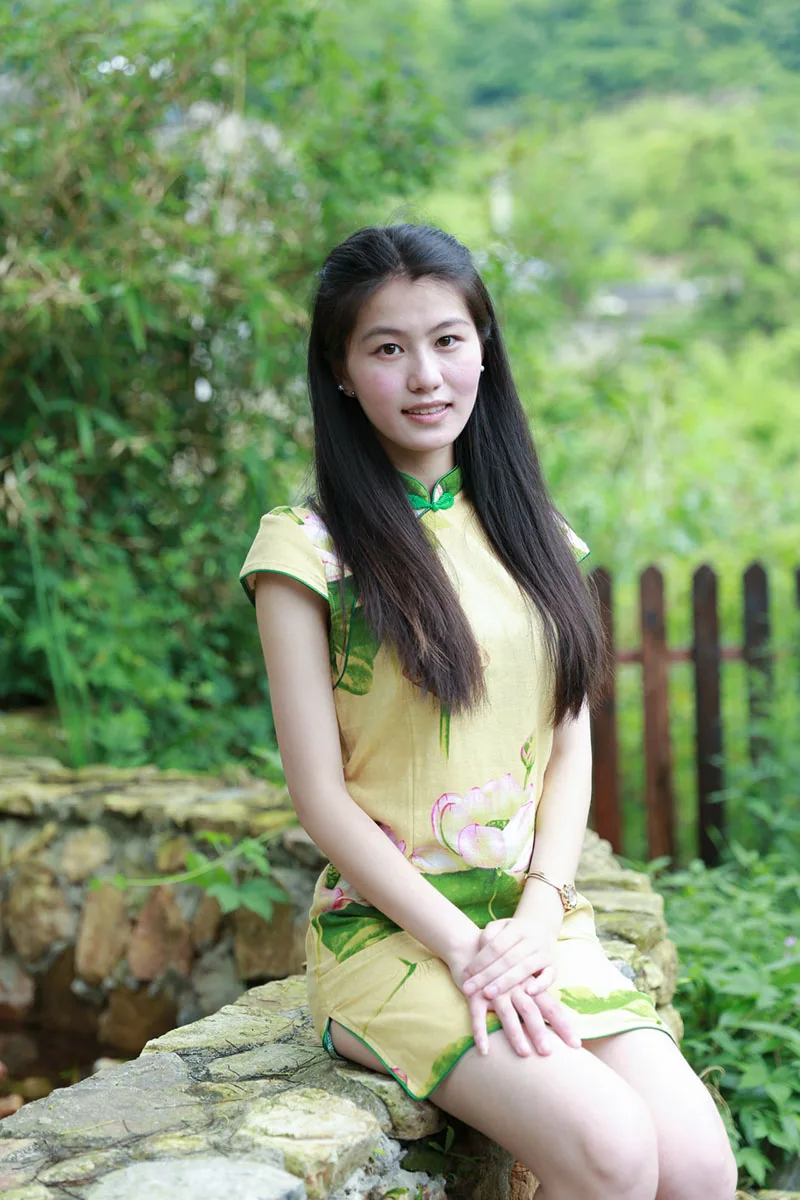 Для мамы и девочек Cheongsam Юбки для женщин Наборы для семьи Мать и дочка чернила лотоса китайские традиционные костюмы