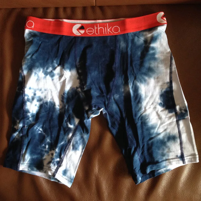 Blues Ethika мужской хлопок спандекс Нижнее белье Боксеры длинные ноги - Цвет: Blues