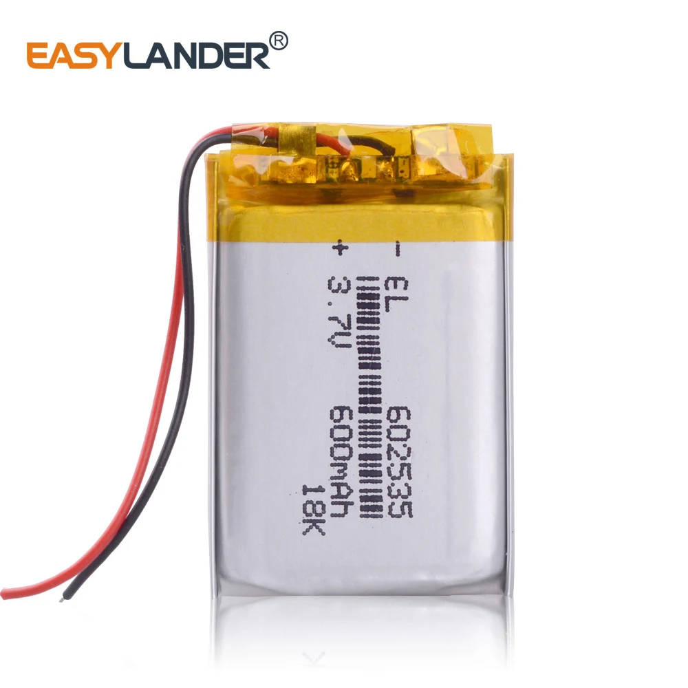 Литий полимерные литий аккумуляторные батарейки 3 7 В 600 мАч 602535 для