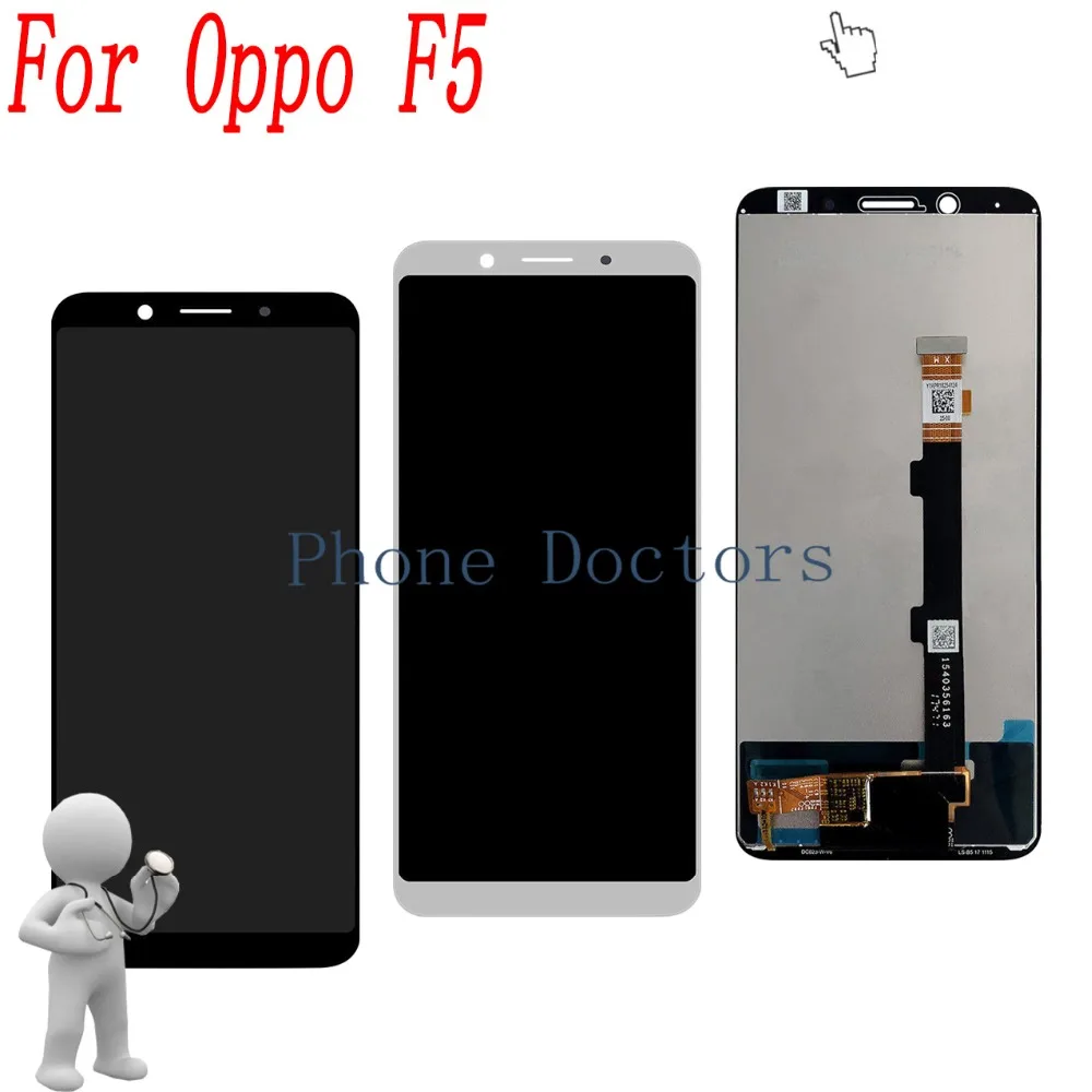 6 0 &quotПолный ЖК дисплей + сенсорный экран дигитайзер стекло в сборе для Oppo F5 CPH1727 /