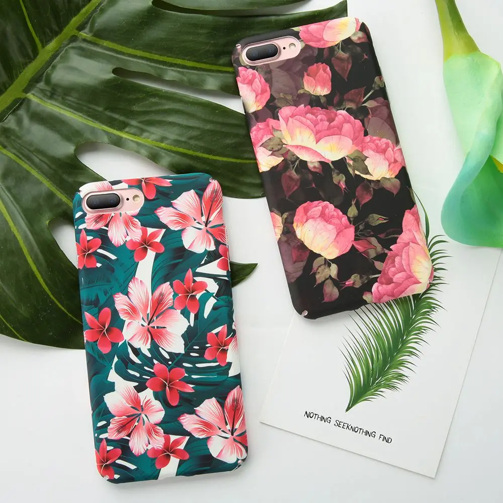 KISSCASE Summer Patterned Case For iPhone X 8 7 6S 6 Hard PC Matte Phone Back Cover Plus Cases Accessories |