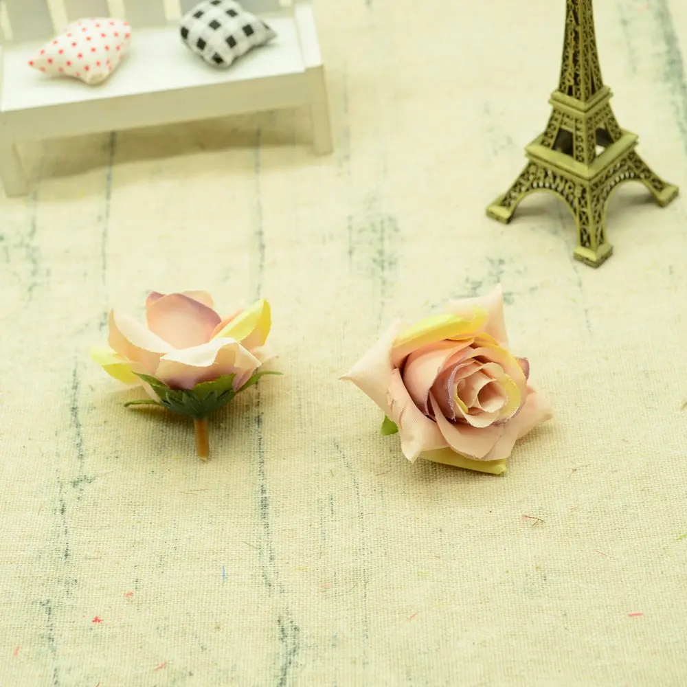 50 шт. шелковые розы на Рождество украшения для дома свадебные аксессуары