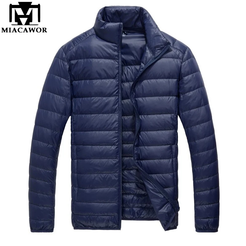 Мужская Сверхлегкая куртка на утином пуху MIACAWOR повседневный пуховик в Корейском
