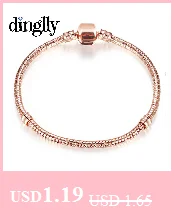 DINGLLY 16 см-21 см серебро розовое золото очарование бренды браслет Омаров Пряжка змеиная цепная основа цепочка для женщин мужчин DIY ювелирный браслет