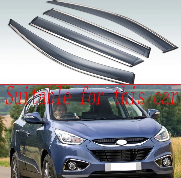 Для Hyundai tucson IX35 2010 2017 пластиковый внешний козырек вентиляционные оттенки окна