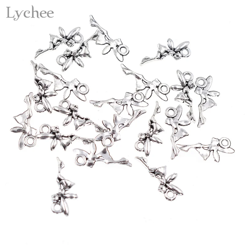 Lychee 60 шт./лот винтажные милые мини-подвески в виде ангела крошечные сказочные