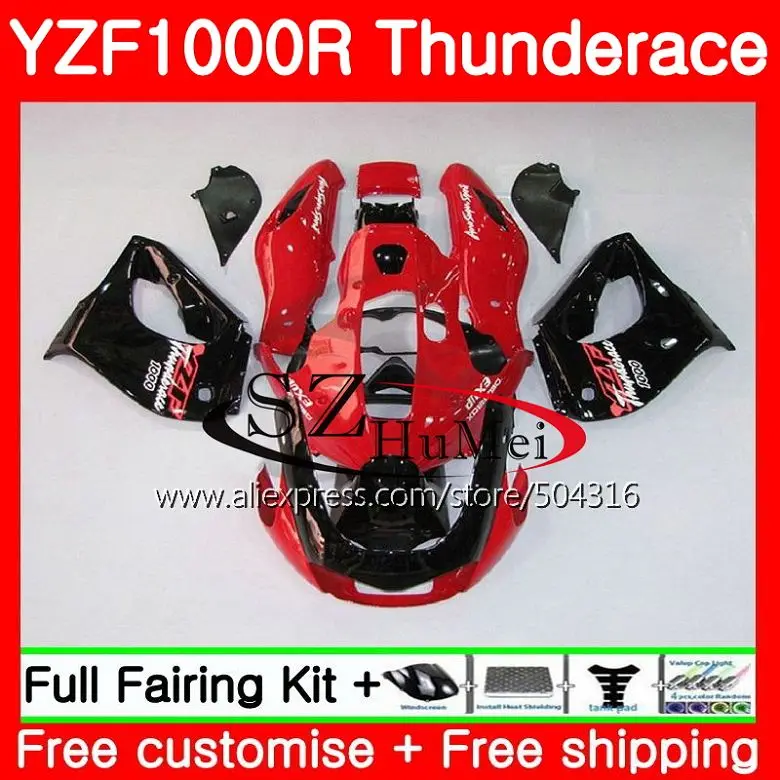 

Обтекатели для YAMAHA Thunderace YZF1000R красный черный 02 03 04 05 06 07 74SH14 YZF-1000R YZF 1000R 2002 2003 2004 2005 2006 2007