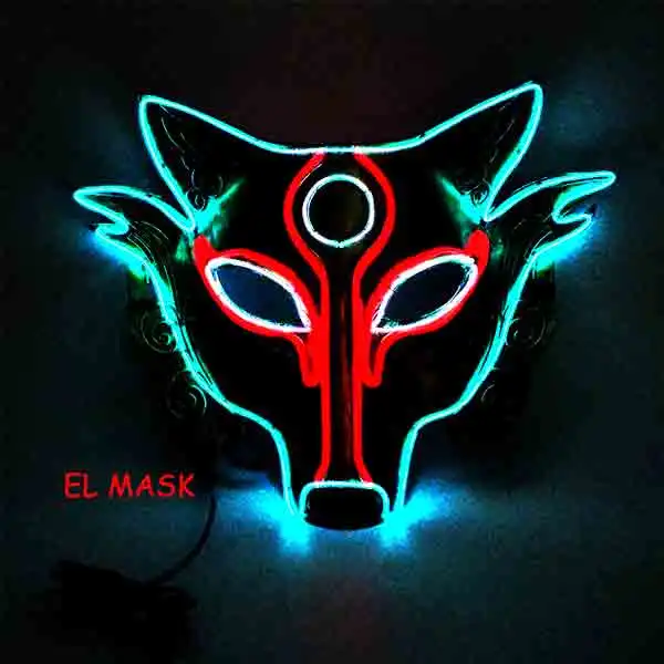 Новое поступление, EL маска, звуковая, активированная, EL Wire, маска на Хэллоуин, светодиодный, для выпускного вечера, макияж, Вечерние Маски, вечерние, декоративные, светящиеся маски - Цвет: Type  05