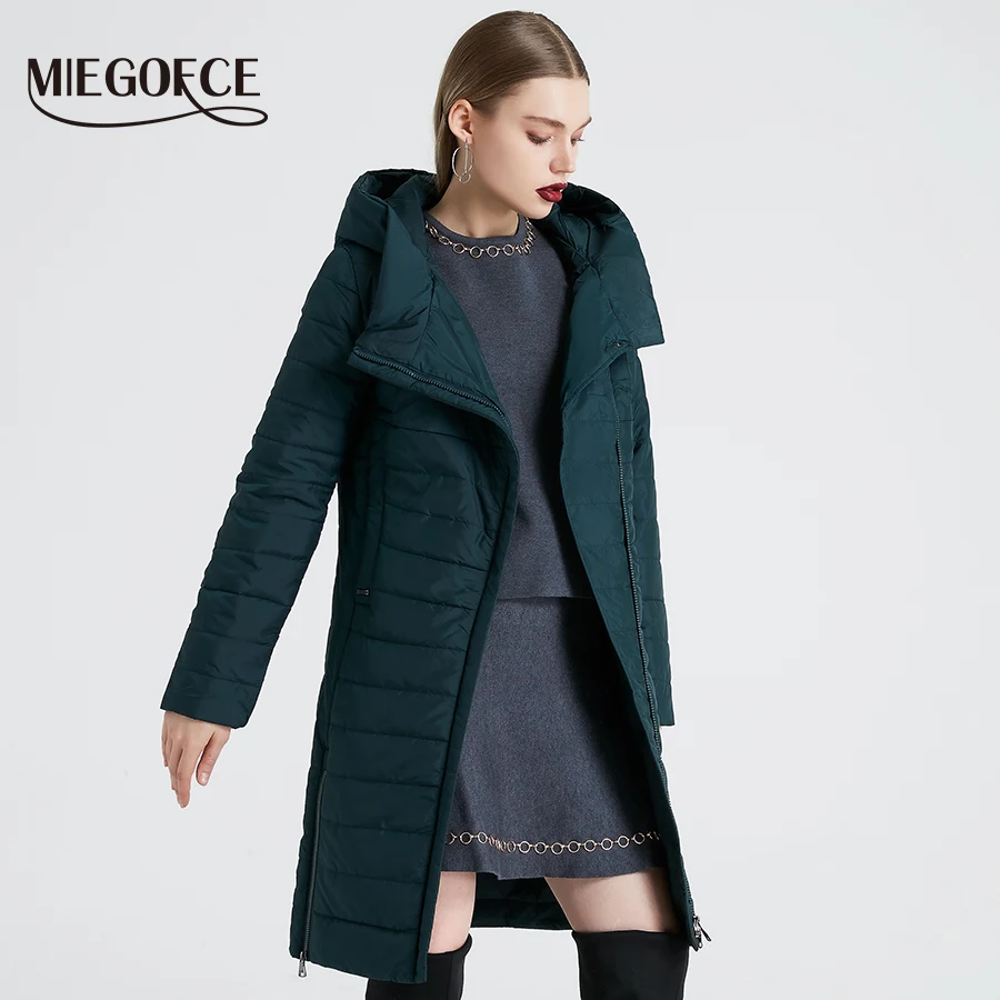 MIEGOFCE 2020 Весенняя Осенняя Коллекция Женская Куртка с Изогнутой Молнией Женское