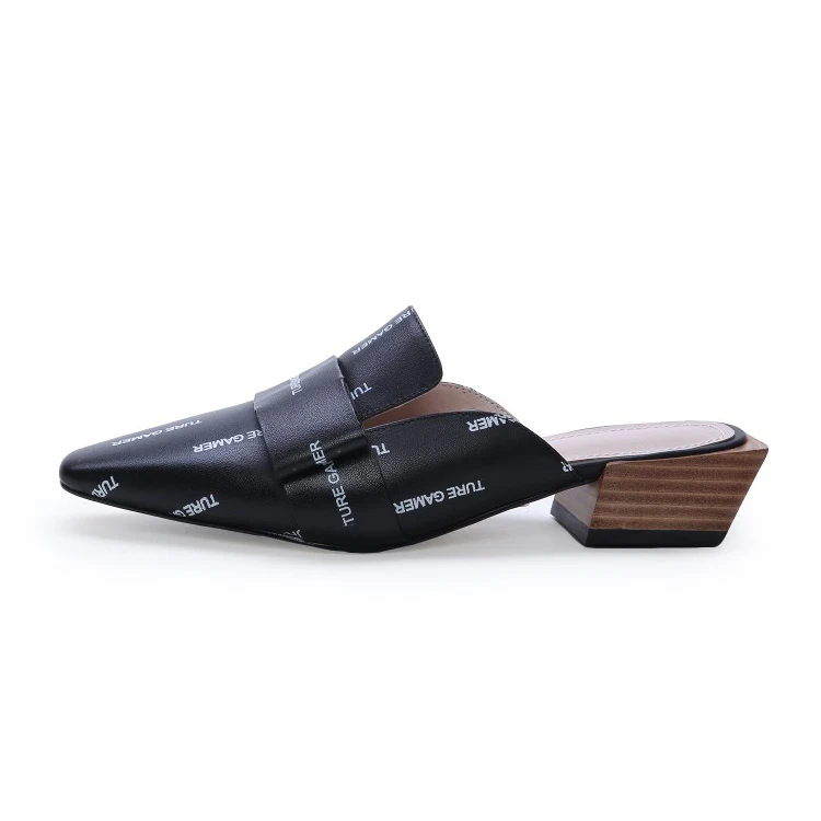 MLJUESE/женские шлепанцы из мягкой коровьей кожи летние пляжные сандалии черного