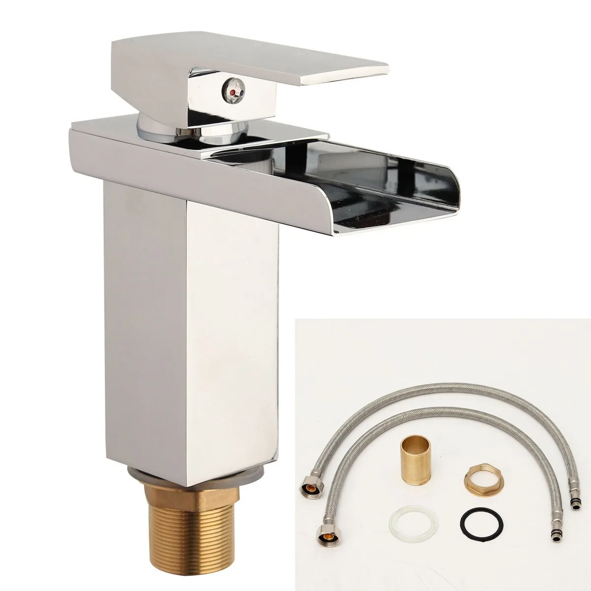 Современный латунный хромированный смеситель водопада для кухни ванной комнаты