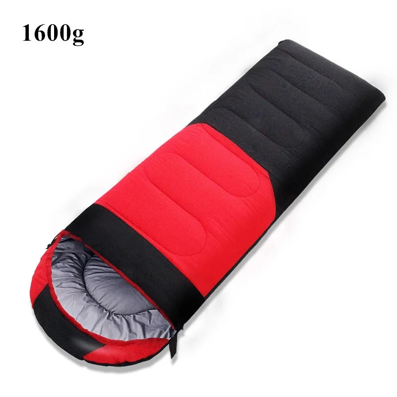 Red 1600g 1,6 кг/1,8 кг Сверхлегкий конверт спальный мешок Открытый Кемпинг хлопок вниз спальный мешок удобный спальный мешок 210*80 см - Цвет: Red 1600g