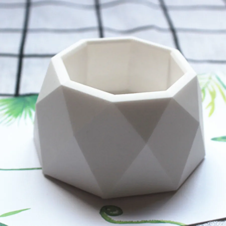 3D ваза Алмазный цемент силиконовый горшок форма кактус суккуленты для рассады