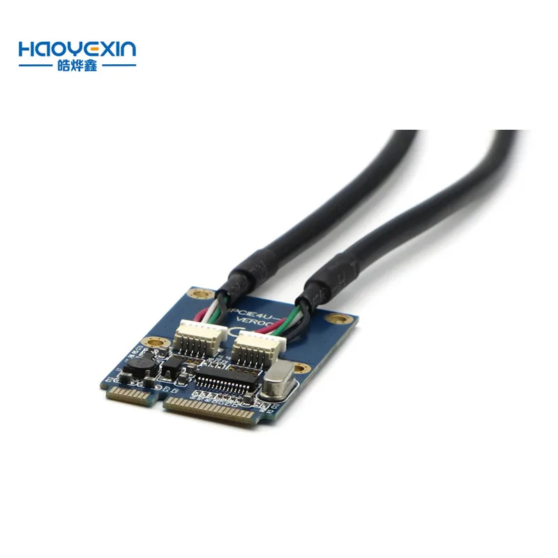 Мини PCI-E PCI Express на два USB-адаптера mPCIe в 5-контактный 2-портовый USB2.0 конвертер для