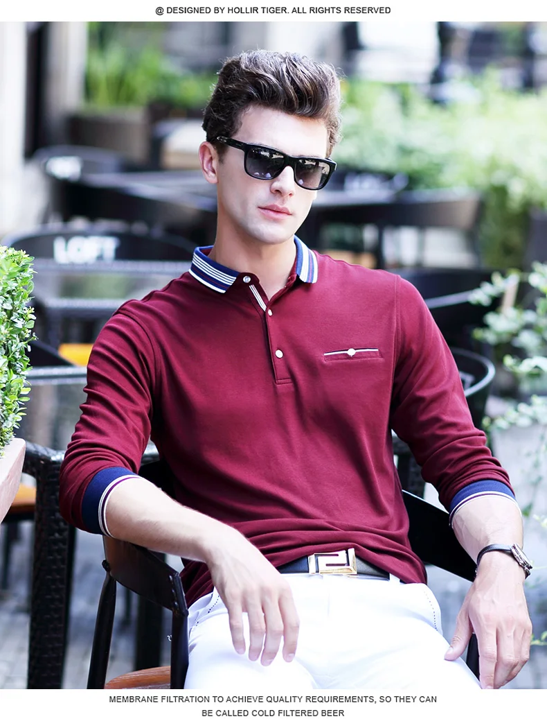 Airgracias бренд Поло S Mens Solid Цвет поло Рубашки для мальчиков хлопок длинный рукав Camisas Поло стенд воротник мужской Поло рубашка 3XL 8889