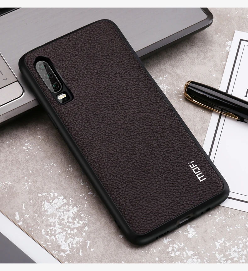 Для huawei P30 чехол Mofi для huawei P30 Lite чехол Pro обложка на заднюю панель из искусственной кожи для huawei P 30 Pro Lite против следов от пальцев Красный
