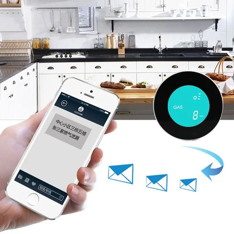 

Smart Wireless WIFI Gas Detector Gas Leakage Alarm Sensor for Home Security Remote Control Gadgets with APP Control-#