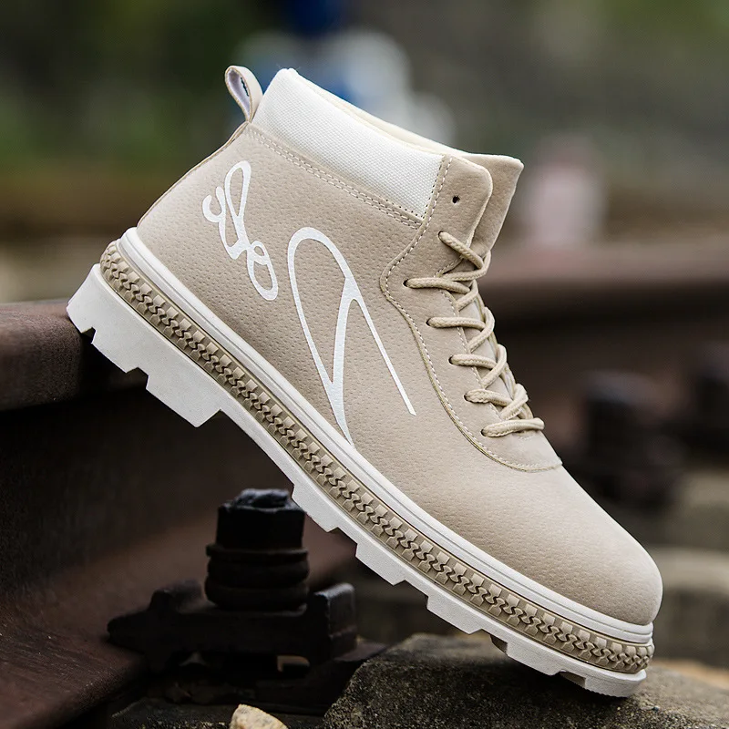 2019 Autumn And Winter New Warm Fashion Mid-slip Non-slip Wear-resistant Short Boots British Wind Retro Trend Men's Casual | Обувь