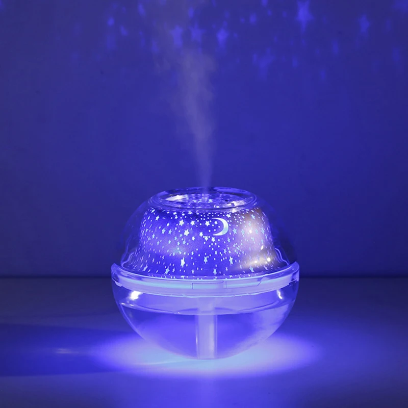 USB Crystal night lamp projector 500ml air humidifier Desktop Aroma diffuser ultrasonic mist maker LED light for home | Бытовая техника