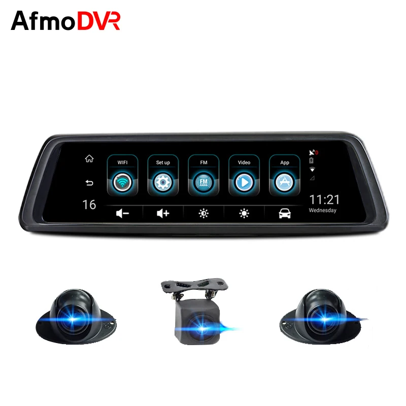AfmoDVR 2018 ADAS 4 канал Автомобильный видеорегистратор камера видео регистраторы