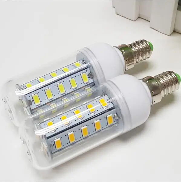 SMD 5730 E14 3 Вт 5 7 12 15 20 25 Светодиодная светодиодный Па кукуруза 220 В 24 светодиода 36