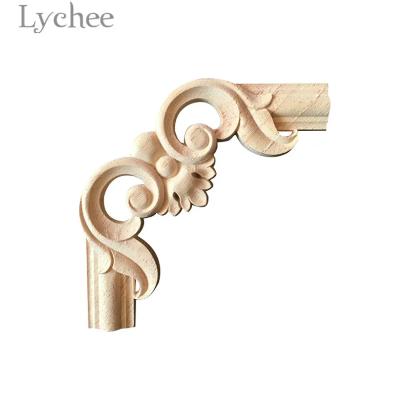 Lychee Life искусственная резная угловая аппликация для дверного шкафа винтажная
