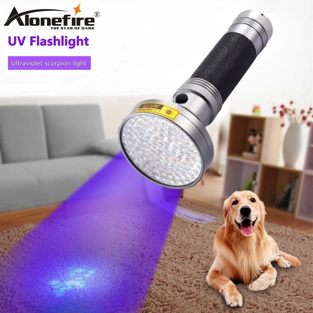 AloneFire 18 Вт 100Led Высокая мощность УФ вспышка светильник фонарь 395nm