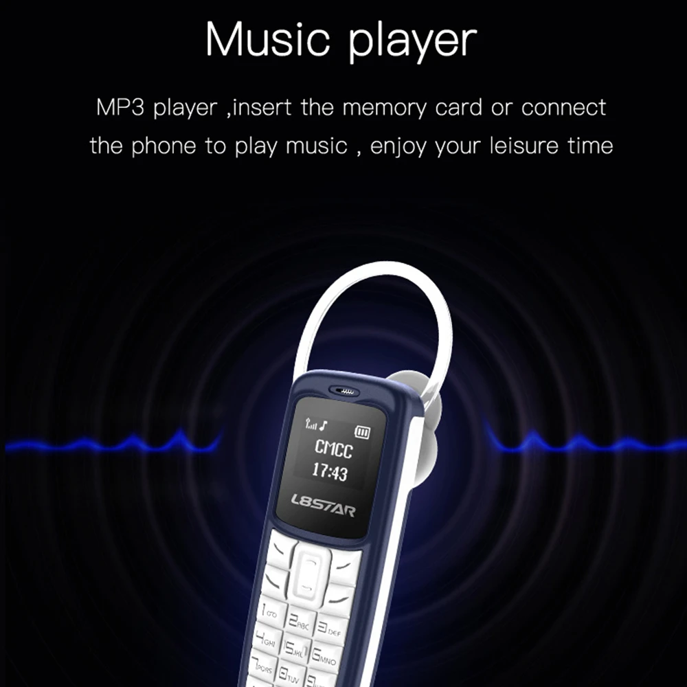 L8STAR BM30 мини-телефон Беспроводная гарнитура SIM+ TF карта разблокированный мобильный телефон GSM 2G/3g/4G Bluetooth наушники для набора мобильного телефона с Mp3