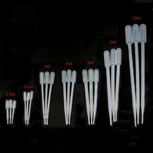 500 шт., одноразовые прозрачные пластиковые пипетки, 0,20,31235 мл