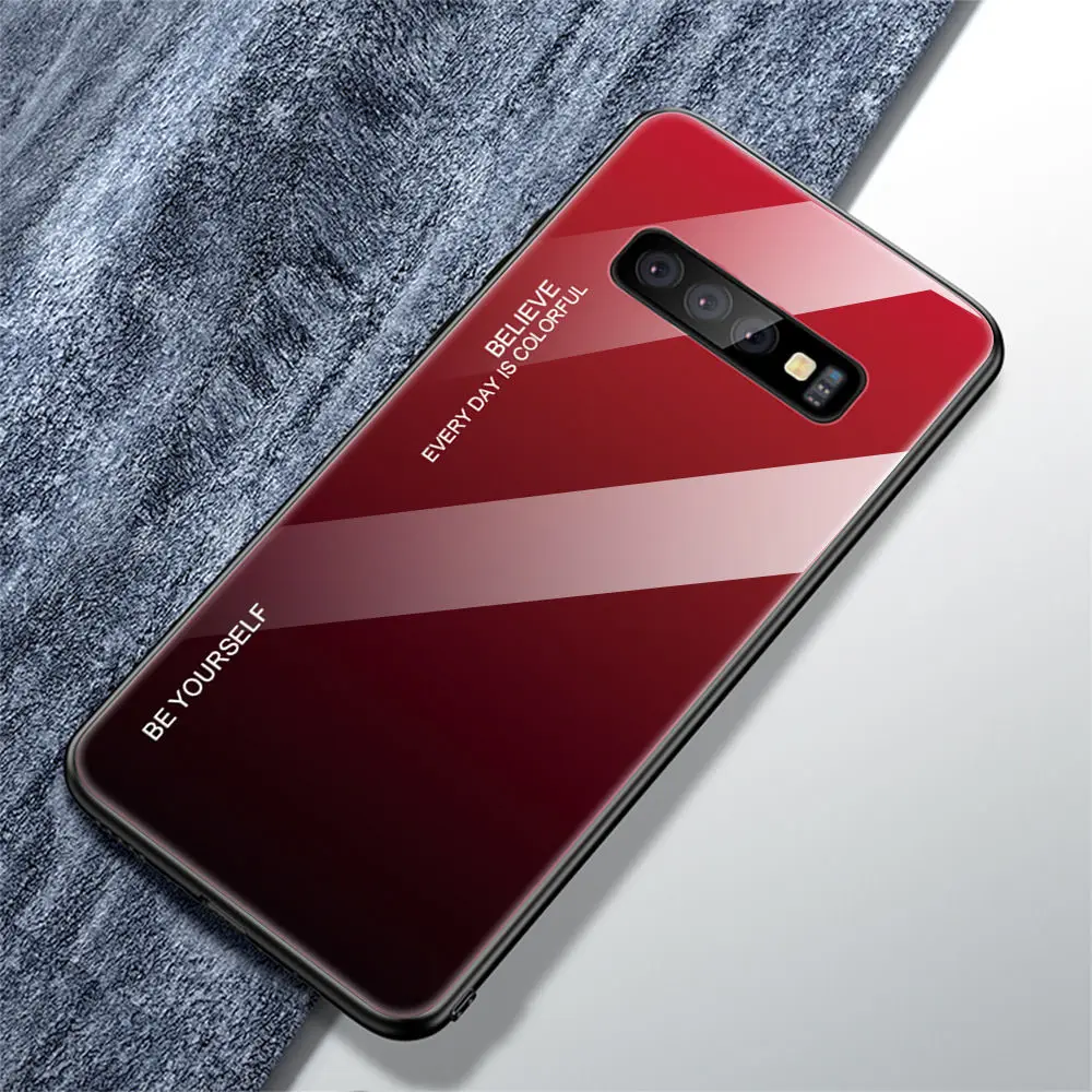 5 Градиентный чехол из закаленного стекла для Xiao mi Red mi Note 7 5 6 Pro Pocophone F1 mi 8 mi A2 Lite 6X 5X mi 9 SE 9 t, защитный чехол - Цвет: 5