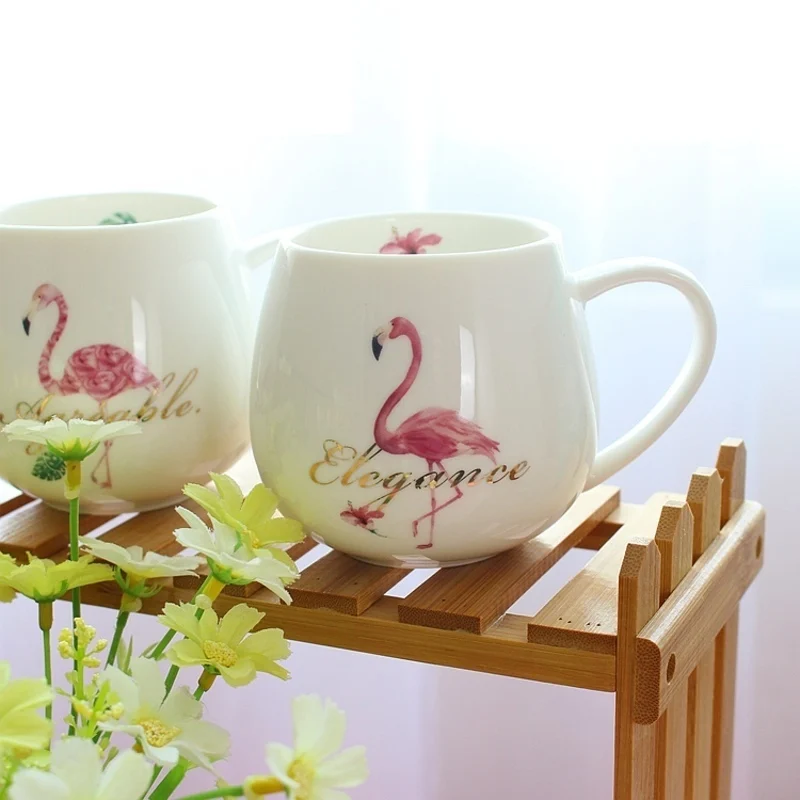 2018 популярные керамические кружки с фламинго для дома и офиса чашки молочного